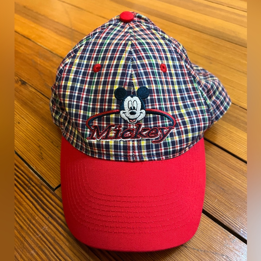 Vintage 90s‎ Mickey Mouse plaid hat